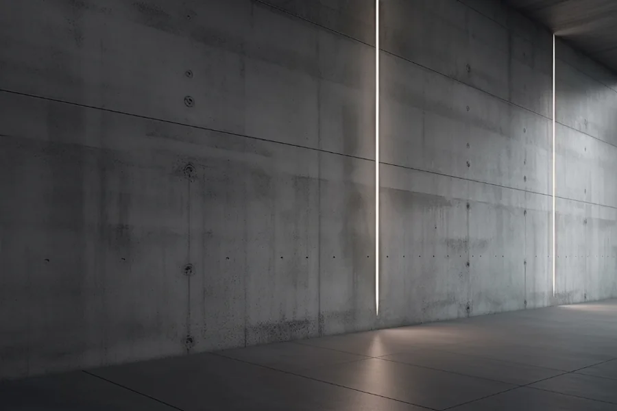 A bare concrete interior of a new building